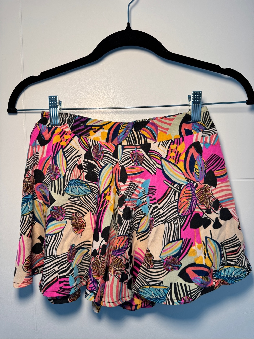 Japna Pink Multi Floral Print Skort